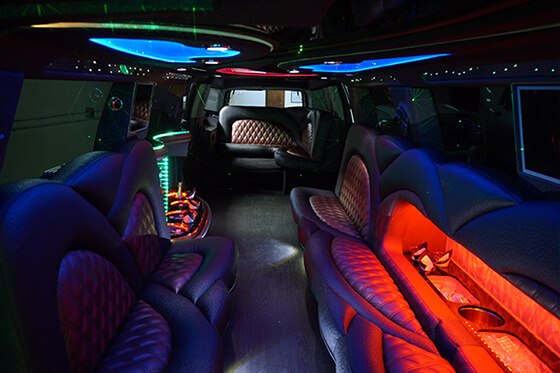leather seats and disco LED lights
