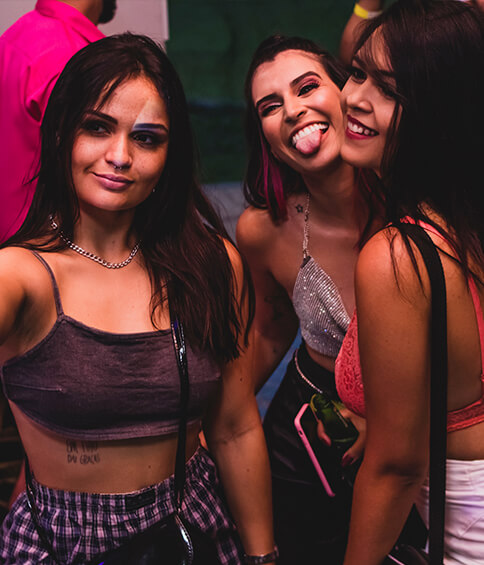 Bride-to-be with her friends at a Virginia Beach party