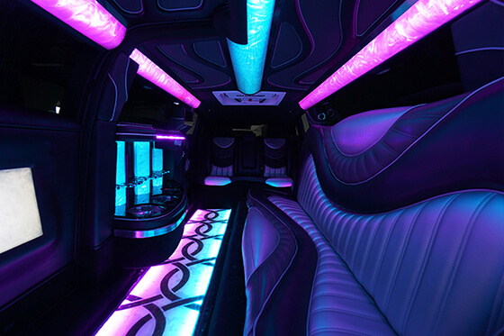  Luxury Arlington limousine service with neon lights